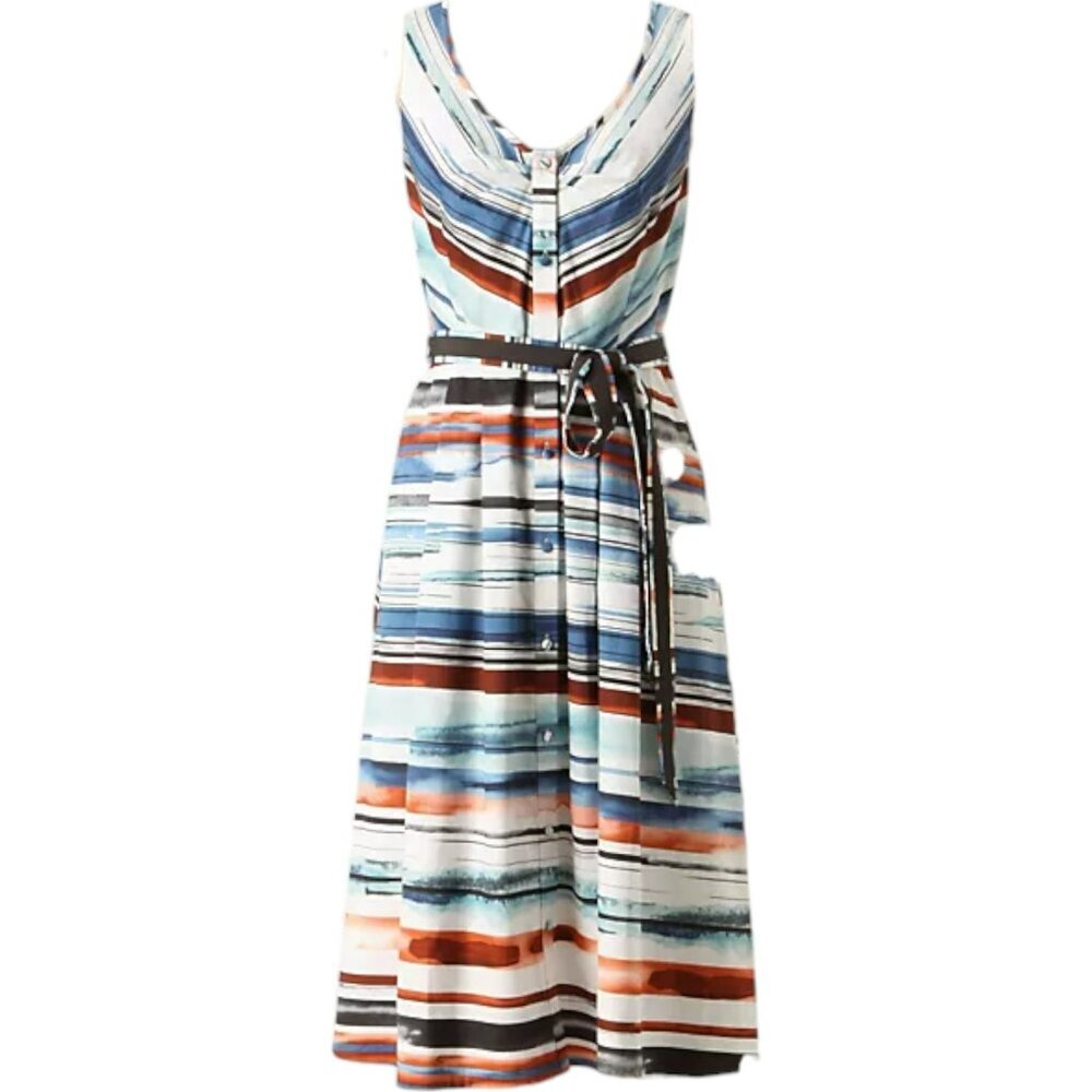 Moulinette Soeurs for Anthropologie Afterlight Dress Celebrity - Stripes - 0